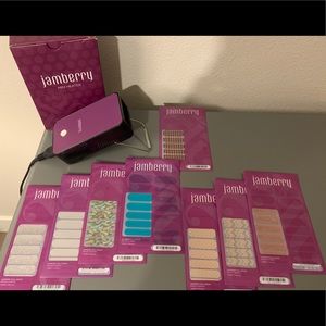 Jamberry mini heater and 8 sheets of nail wraps
